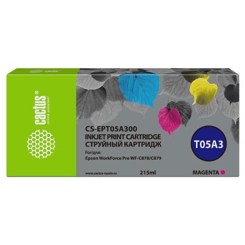 Картридж струйный Cactus CS-EPT05A300 T05A3 пурпурный (215мл) (Cactus)