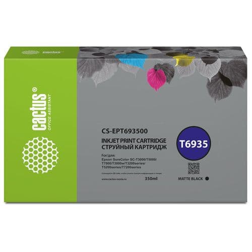Картридж струйный Cactus CS-EPT693500 T6935 черный матовый (350мл) для Epson SureColor SC-T3000/T3070/T3200/T5000/5200 (Cactus)