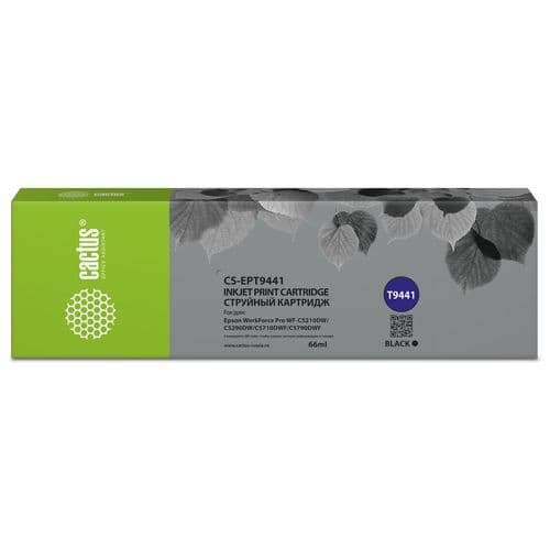 Картридж струйный Cactus CS-EPT9441 T9441 черный пигментный (66мл) (Cactus)