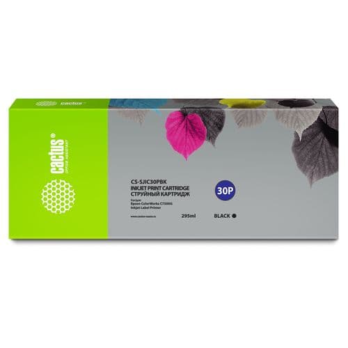 Картридж струйный Cactus CS-SJIC30PBK C33S020639 черный (295мл) для Epson ColorWorks TM-C7500G (Cactus)