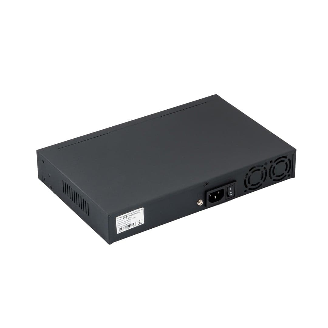 SKAT PoE-M-8G-4G-4S управляемый L2+ коммутатор PoE Plus, 150Вт, порты: 8-Ethernet, 4-Uplink, 4-SFP