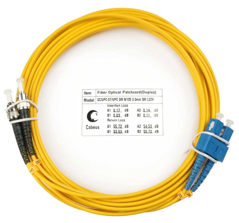 Cabeus FOP(d)-9-SC-ST-7m Шнур оптический duplex SC-ST 9/125 sm 7м LSZH