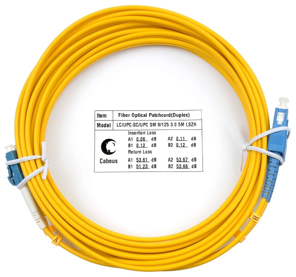 Cabeus FOP(d)-9-LC-SC-7m Шнур оптический duplex LC-SC 9/125 sm 7м LSZH
