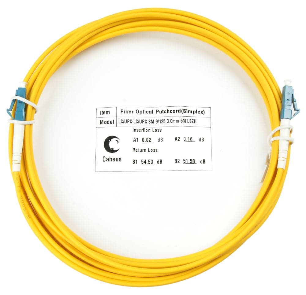 Cabeus FOP(s)-9-LC-LC-15m Шнур оптический simplex LC-LC 9/125 sm 15м LSZH