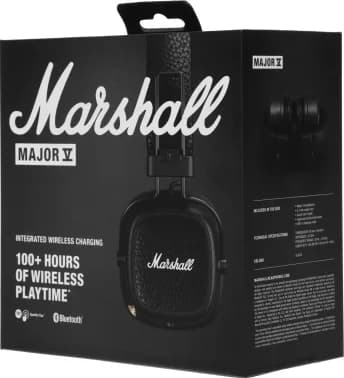 Гарнитура накладные Marshall Major V черный беспроводные bluetooth оголовье (MAJOR V BLACK)