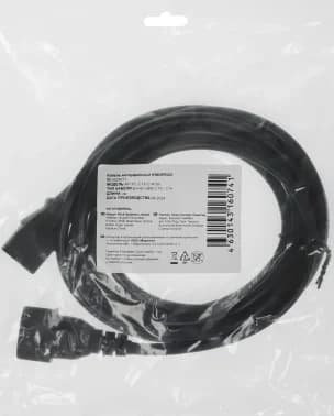 Кабель-удлинитель KingPrice KP-PC-C13-C14-3m IEC C13 IEC C14 3м черный