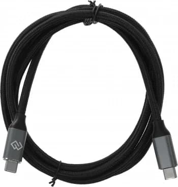 Кабель Digma D-TYPE-C-USB3.2-100W-4K-1.5M USB Type-C (m)-USB Type-C (m) 1.5м черный