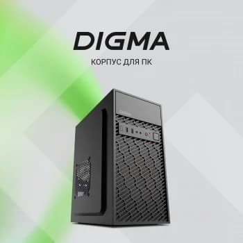 Компьютерный корпус Digma DCC-MN303 черный без БП mATX 1x80мм 2x120мм 1xUSB 2.0 1xUSB 3.0 audio