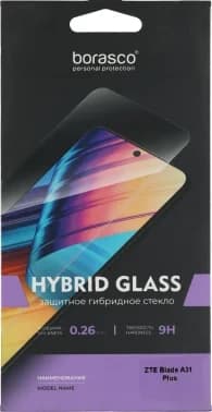 Защитное стекло для экрана BoraSCO Hybrid Glass прозрачный для ZTE Blade A31 Plus 2.5D антиблик. 1шт.