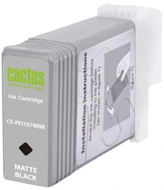 Cactus CS-PFI107MBK Картридж струйный черный матовый 130мл для Canon iPF670/680/770/780
