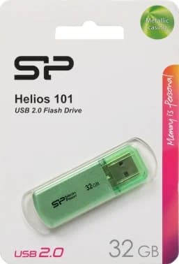 Флешка USB Silicon Power R/W 32Gb Helios 101 SP032Gb,UF2101V1N USB 2.0 зеленый