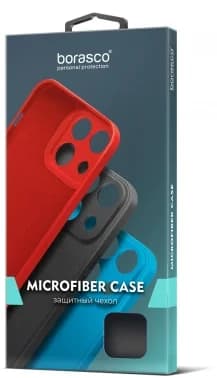 Чехол (клип-кейс) BoraSCO для Apple iPhone 16 Plus Microfiber Case черный