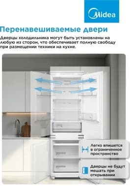 Холодильник Midea MDRE368FGE01 2-хкамерн. белый инвертер