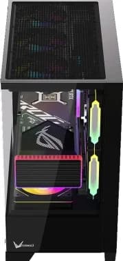 Корпус Formula Crystal Z1M Plus FR черный без БП mATX 9x120mm 1xUSB3.0 audio bott PSU