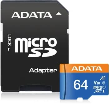 Карта памяти MicroSDXC 64Gb A-Data <AUSDX64GUICL10A1-RA1> Class10 UHS-I U1 A1 V10 R100 W25 SDA