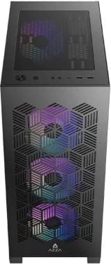Корпус Azza AEROHEX черный без БП ATX 6x120mm 2x140mm 1xUSB2.0 1xUSB3.0 audio bott PSU