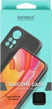 Чехол (клип-кейс) BoraSCO для Xiaomi Poco F6 Pro Silicone Case черный