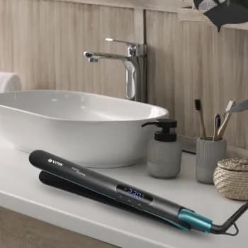 Выпрямитель Vitek VT-1335 58Вт черный/бирюзовыймакс.темп.:230С покрытие:керамико-турмалиновое