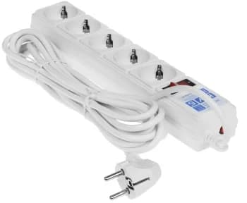 POWERCUBE Сетевой фильтр SPG-B-15-WHITE 5м 5 розеток 10А белый