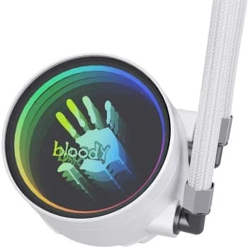 Система водяного охлаждения Bloody LC-11 ARGB Soc-AM5/AM4/1200/1700/1851 белый 4-pin 20-35dB Al+Cu 300W Ret (LC-11-ARGB360-WH)