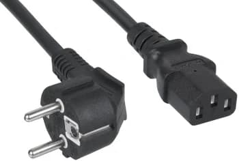 Шнур питания Cabeus PC-186-VDE-5M C13-Schuko проводник.:3x0.75мм2 5м 220/250В 6А черный