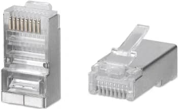 Разъем Cabeus, RJ45, кат. 5е, экр., для одножильного и многожильного кабеля, серебристый