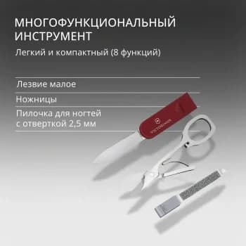 Швейцарская карта Victorinox Smart Card Wallet Iconic Red (0.7250.13) красный коробка подарочная
