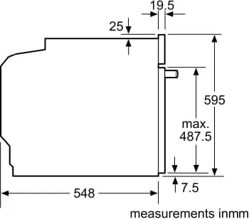 Bosch HJG852YS0 Духовой шкаф электрический встраиваемый 60 см 76 л нержавеющая сталь