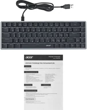 Клавиатура проводная Acer OKW302 (ZL.KBDCC.01C), USB, серебристый
