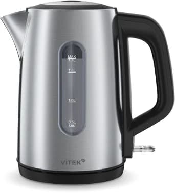 Чайник электрический Vitek VT-WK1054 1.7л. 2200Вт черный корпус: металл