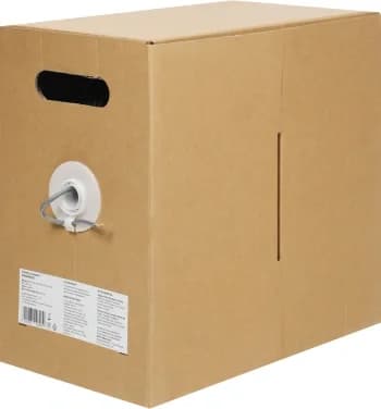 Кабель сетевой KingPrice KP-utp-c5e-0.4mm-CU-305m UTP 4 пары cat.5E solid 0.40мм Cu 305м серый