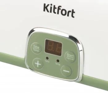 Йогуртница Kitfort KT-2007 20Вт 4б. 180 мл упр.:электрон. белый/зеленый