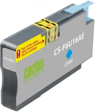 -/ Картридж струйный Cactus CS-F6U16AE 953XL голубой (26мл) для HP OJ Pro 7740/8210/8218/8710/8715