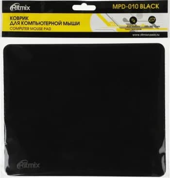Коврик для мыши Ritmix MPD-010 Мини черный 220x180x3мм