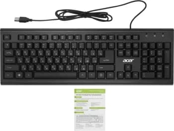 Клавиатура проводная ACER OKW120 black (USB, 104 клавиши) (ZL.KBDEE.006)