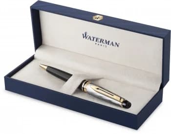 Ручка шариков. Waterman Reflections of Paris Expert DeLuxe (2200942) Black GT M син. черн. подар.кор.