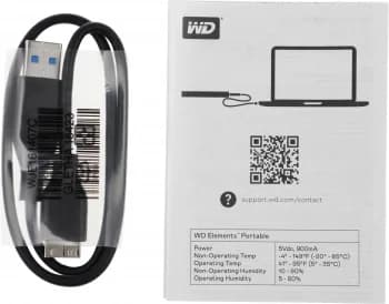Жесткий диск WD USB3.0 2TB WDBU6Y0020BBK-WESN Elements Portable 2.5" черный