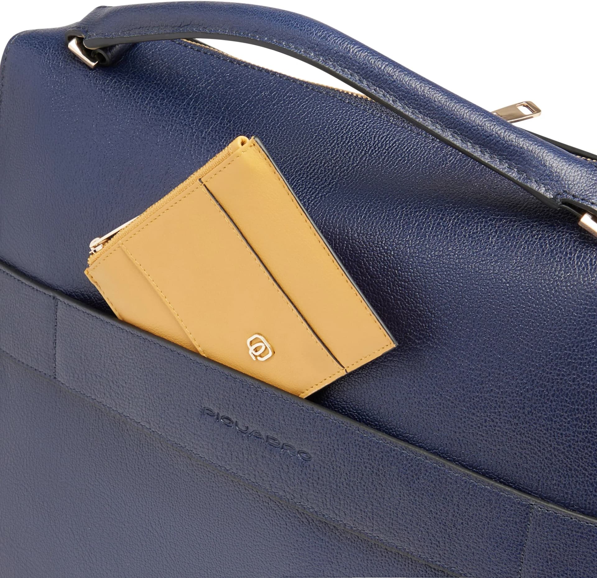 Деловая сумка Piquadro Patricia CA6774W140/BLU с отделением для ноутбука 14" темно-синяя натур.кожа
