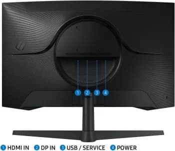 Монитор Samsung 27" Odyssey G5 S27CG552EMXUE черный VA LED 1ms 16:9 HDMI матовая 300cd 178гр/178гр 2560x1440 165Hz DP Quad 2K (1440p) USB 4.1кг