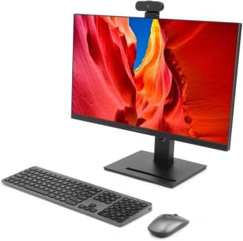 Моноблок Digma Pro Vision 23.8" Full HD Ryzen 5 7535U (2.9) 16Gb SSD512Gb RGr CR Windows 11 Pro Eth WiFi BT 90W клавиатура мышь Cam черный 1920x1080