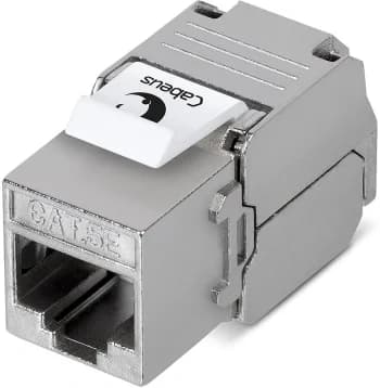 Модуль универсальный Cabeus, keystone, 1хRJ45(8P8C), Toolless, кат. 5е, экр., белый