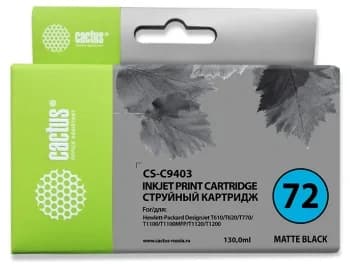 Cactus CS-C9403 Картридж струйный №72 черный матовый 130мл