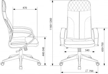 Кресло руководителя Бюрократ CH-608Fabric Light-21 песочный, крестовина пластик