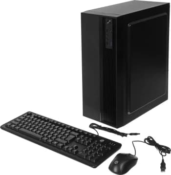 Компьютер Amur Нарвал A5A12 MT Ryzen 5 3400G (3.7) 8Gb SSD 256Gb Vega 11 FreeDOS GbitEth 400W мышь клавиатура черный (RUS)