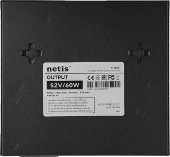 Netis P106GC Коммутатор неуправляемый PoE, 5 портов, 5x1 Гбит/с, PoE+ 4х30 Вт (до 60Вт), SFP 1x1 Гбит/с