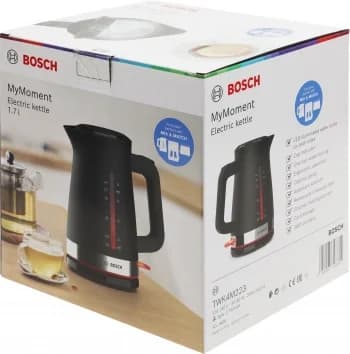 Чайник электрический Bosch TWK4M223 1.7 л, черный корпус: пластик