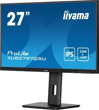 Монитор Iiyama 27" ProLite XUB2797QSU-B2 черный IPS LED 1ms 16:9 HDMI M/M матовая HAS Piv 1300:1 300cd 178гр/178гр 2560x1440 100Hz DP QHD USB 5.7кг