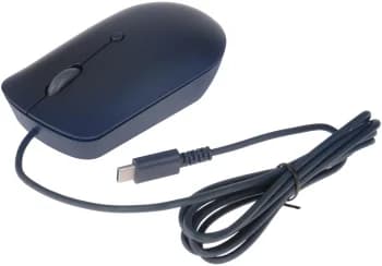 Мышь проводная Lenovo 540 синий, 2400 dpi, USB-C, кнопки - 4