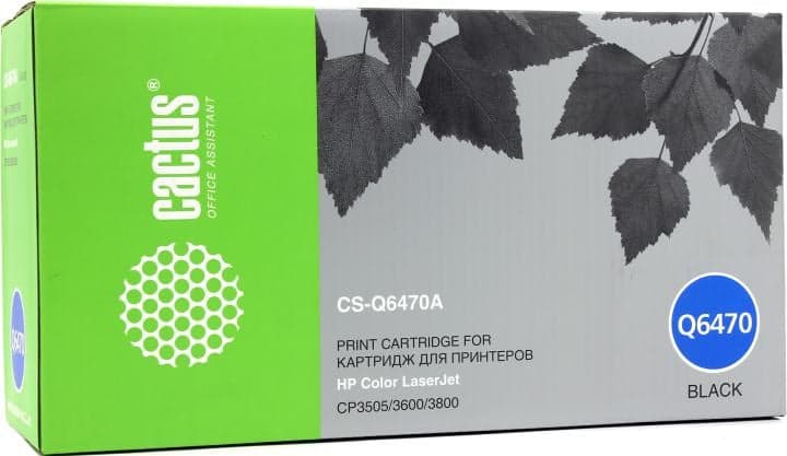 Картридж Cactus CS-Q6470A Black для HP LJ CP3505/3600/3800