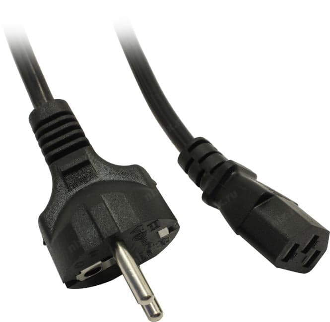 ExeGate PC-1.8P <EP280646RUS> Кабель компьютер - розетка 220V 1.8м Европейский стандарт